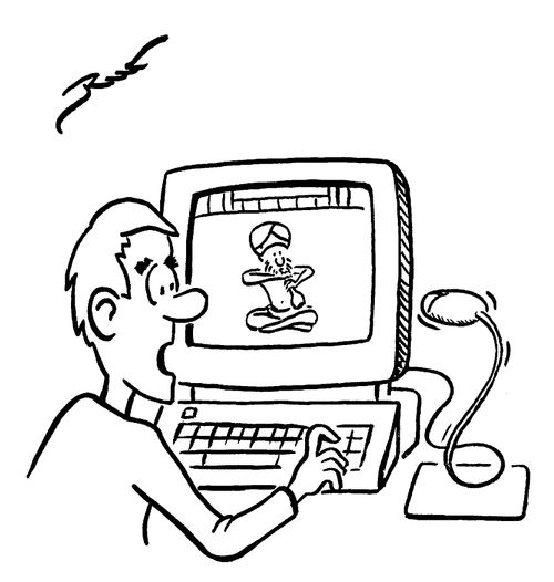 Mouse Starts Dancing to Snake Charmer on Computer Screen