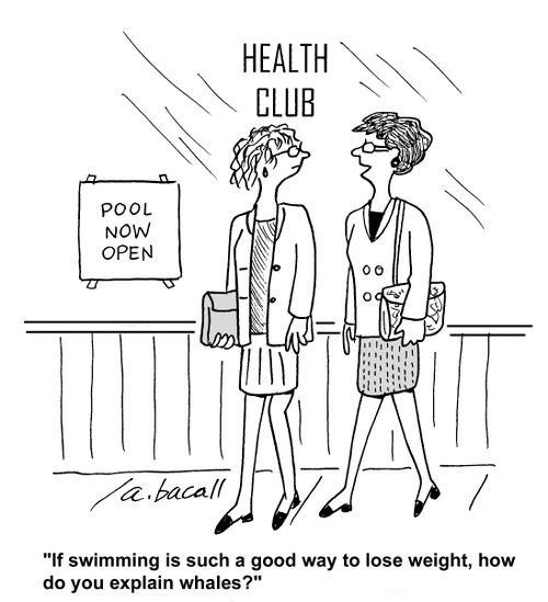 If swimming is such a good way to lose weight, how do you explain whales?