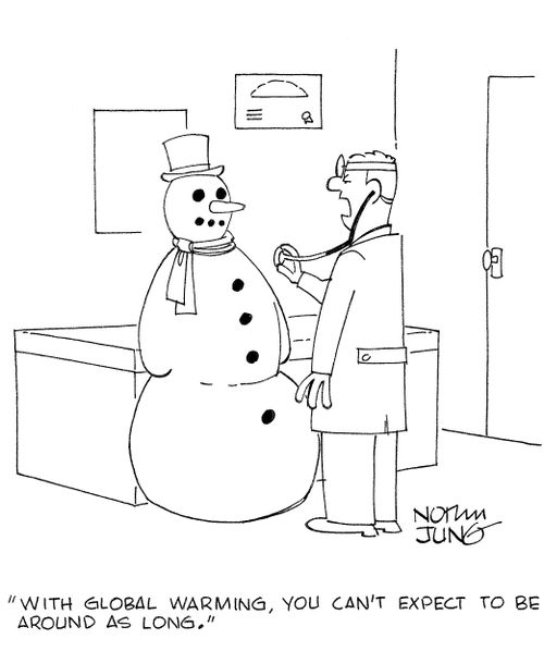 'With global warming, you can't expect to be around as long.'