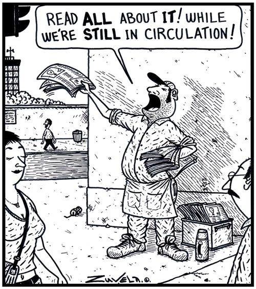 'Read ALL about IT! While we're STILL in Circulation!'