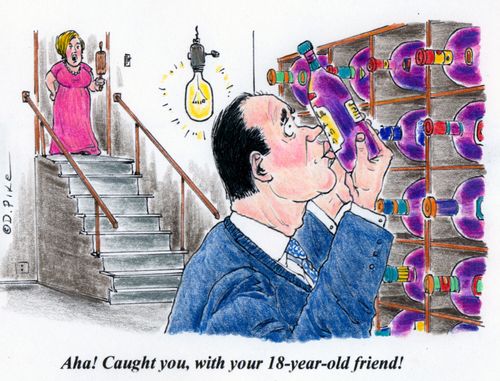 'Aha! Caught you with your 18-year-old friend!'