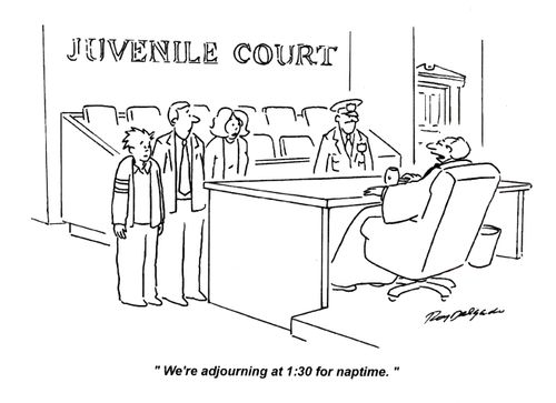 'We're adjourning at 1:30 for naptime.'