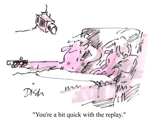 "You're a bit quick with the replay!"