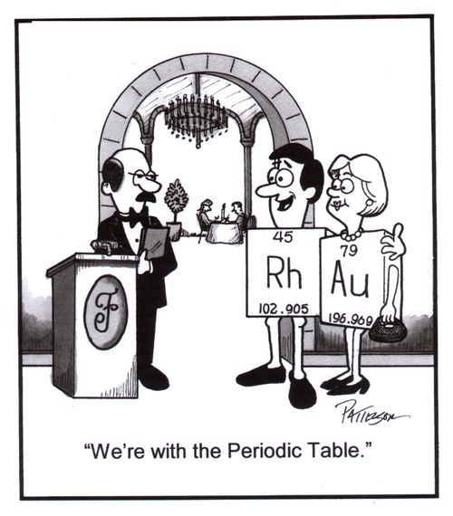 "We're with the Periodic Table."