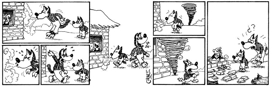 Three Little Pigs in a Cyclone