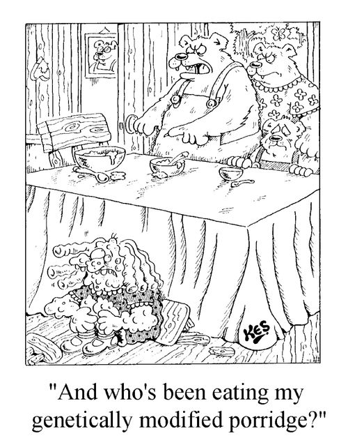"And who's been eating my genetically modified porridge?"