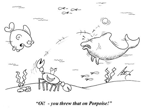 'Oi! You threw that on Porpoise!'