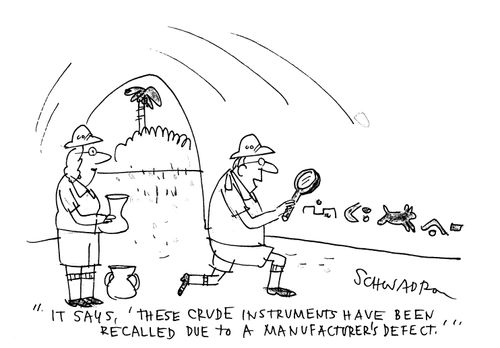 'It says, 'these crude instruments have been recalled due to a manufacturer's defect'.'