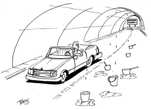 Leaking tunnel.
