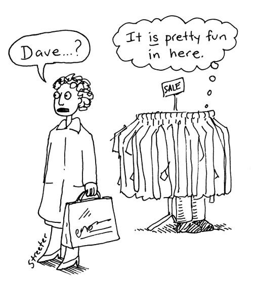 Clothes Rack - It IS pretty fun in here.