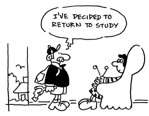 I've decided to return to study.'