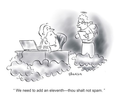 'We need to add an eleventh - 'thou shalt not spam.'
