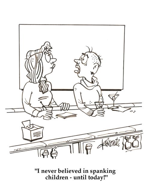 'I never believed in spanking children - until today!'