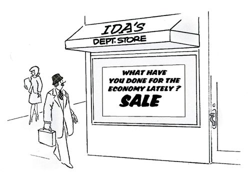 What have you done for the economy lately? Sale.