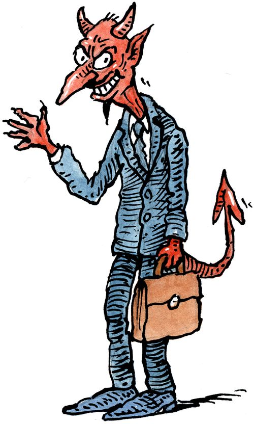 A devil in a business suit