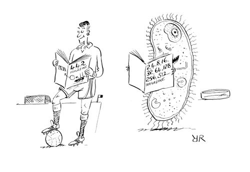 Footballer and Bacteria.