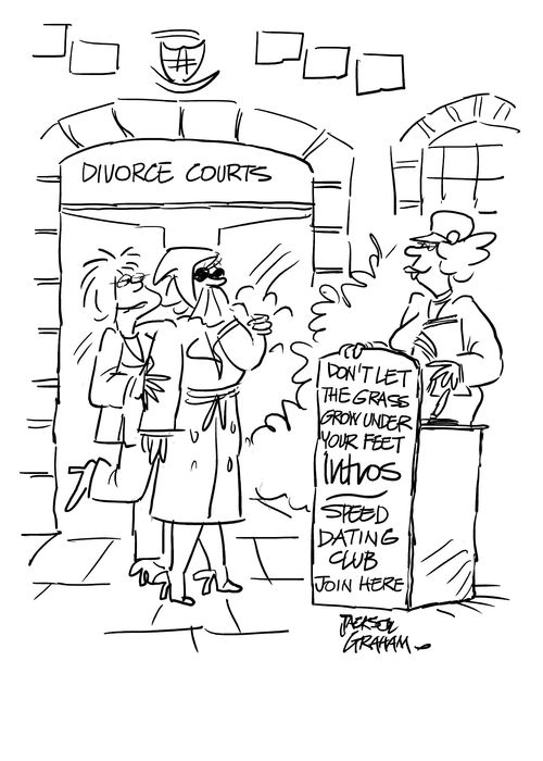 Dating club outside divorce court.