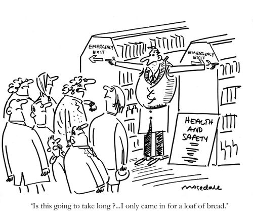'Is this going to take long ?...I only came in for a loaf of bread.'