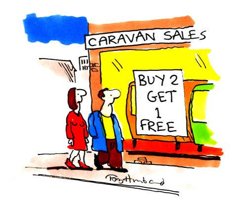 Caravan sales: buy two get one free.