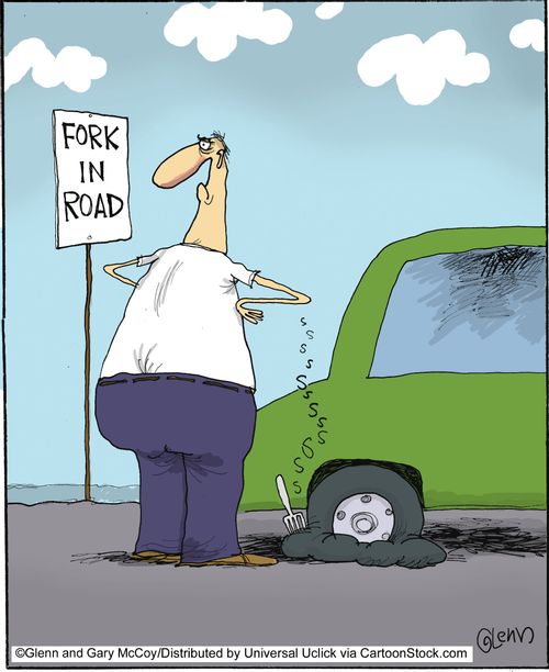 Fork in road.