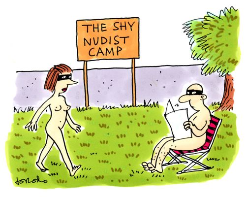 The Shy Nudist Camp.