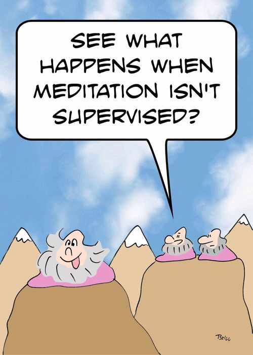 'See what happens when meditation isn't supervised?'