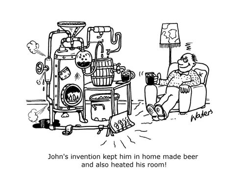 John's invention kept him in both beer and heating!