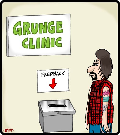 Feedback box at Grunge clinic.