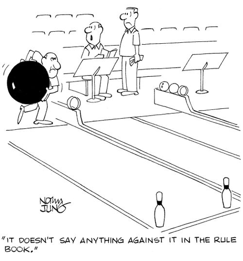 'It doesn't say anything against it in the rule book.'