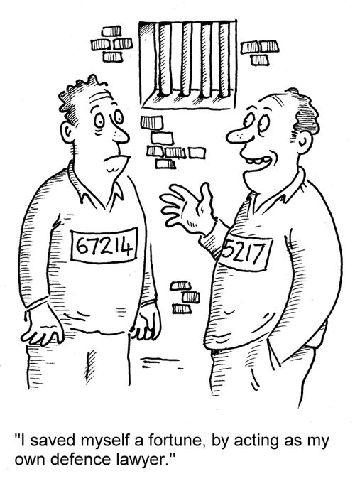 'I saved myself a fortune, by acting as my own defence lawyer.'