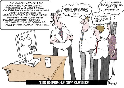 The imagery attacks the compalcency of the casual web surfer and uses a visual cacophony of discordant images to excite and enthusethe casual visitor...