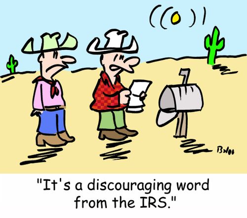 'It's a discouraging word from the IRS.'