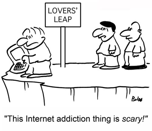 LOVERS' LEAP, 'This Internet addiction thing is scary!'