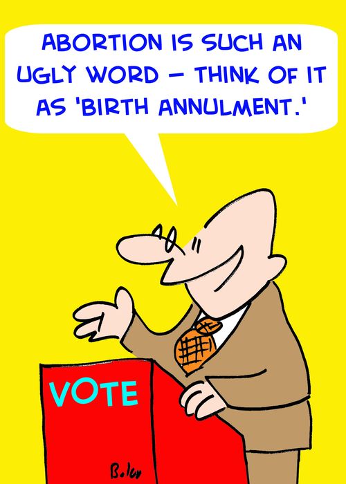 'Abortion is such an ugly word -- think of it as 'birth annulment.''