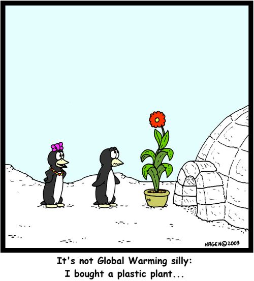 It's not Global Warming silly: I bought a plastic plant...