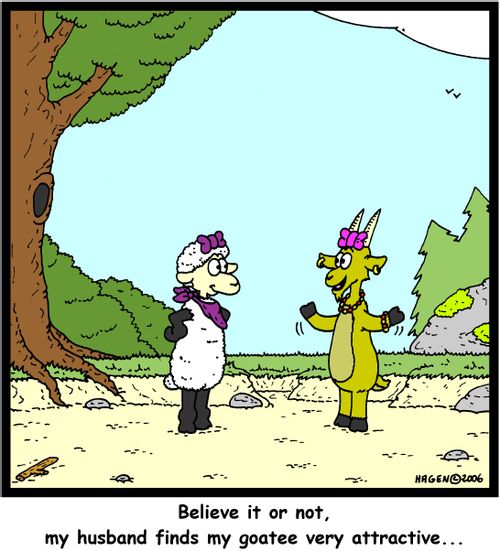 'Believe it or not, my husband finds my goatee very attractive...'