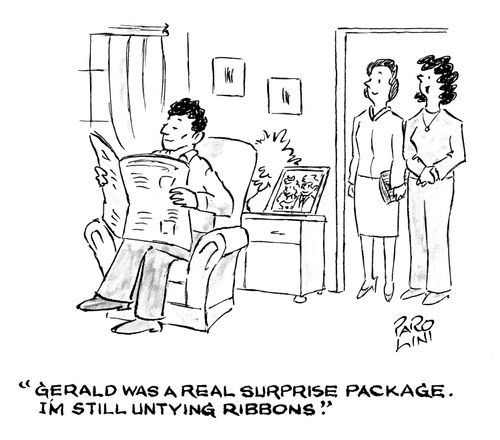 'Gerald was a real surprise package, I'm still untying ribbons.'