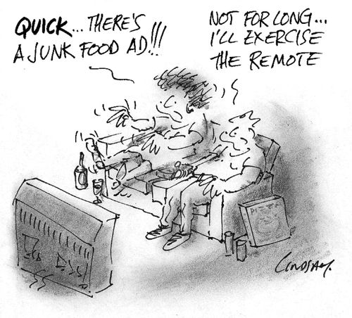 Quick, there's a junk food ad!