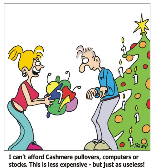 'I can't afford Cashmere pullovers, computers or stocks. This is less expensive - but just as useless!'