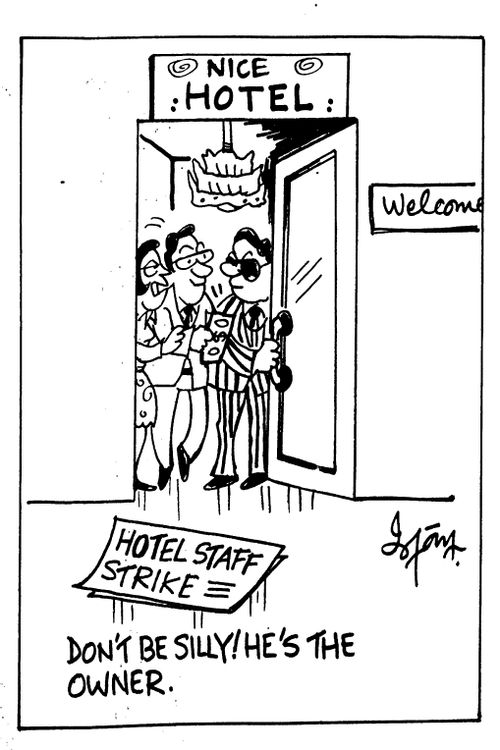 "Don't be silly!He's the doorman"