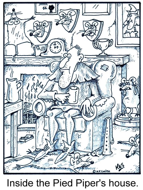 Inside the Pied Piper's house.