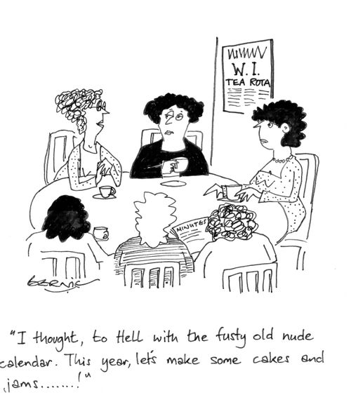 'I thought, to Hell with the fusty old nude calender. This year, lets make some cakes and jam...!'