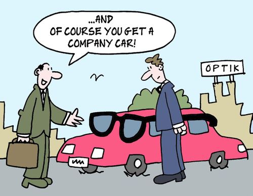 "And of course you get a company car!"