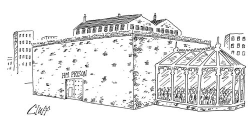 A prison with a conservatory attached.