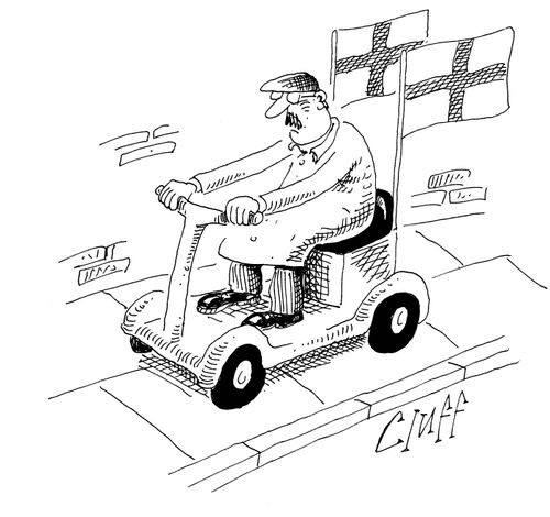 England flag wheelchair.