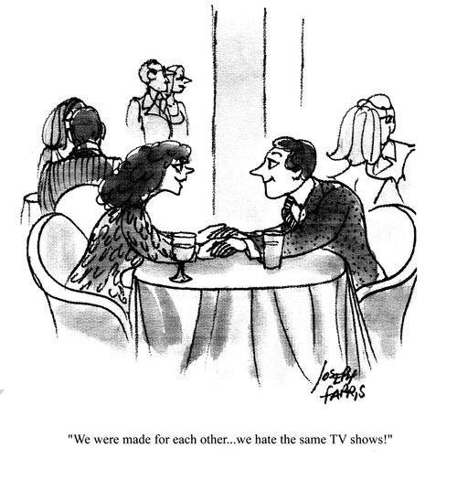 'We were made for each other...we hate the same TV shows.'