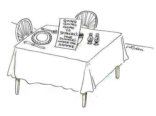 Going, going, gone to Sotheby's...your dinner's under the hammer.