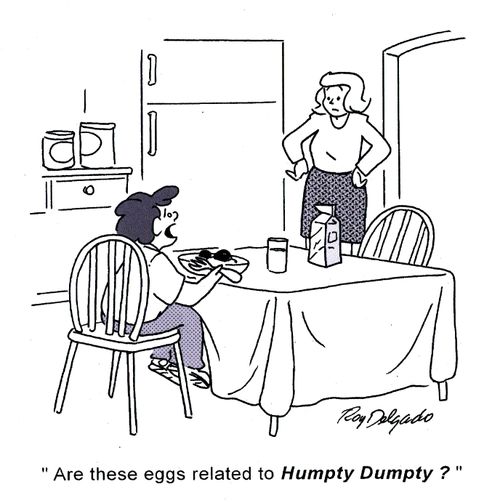 'Are these eggs related to Humpty Dumpty?'