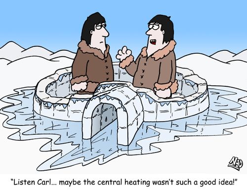 'Listen Carl... maybe the central heating wasn't such a good idea!'