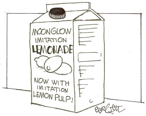 Imitation lemonade, now with imitation lemon pulp!